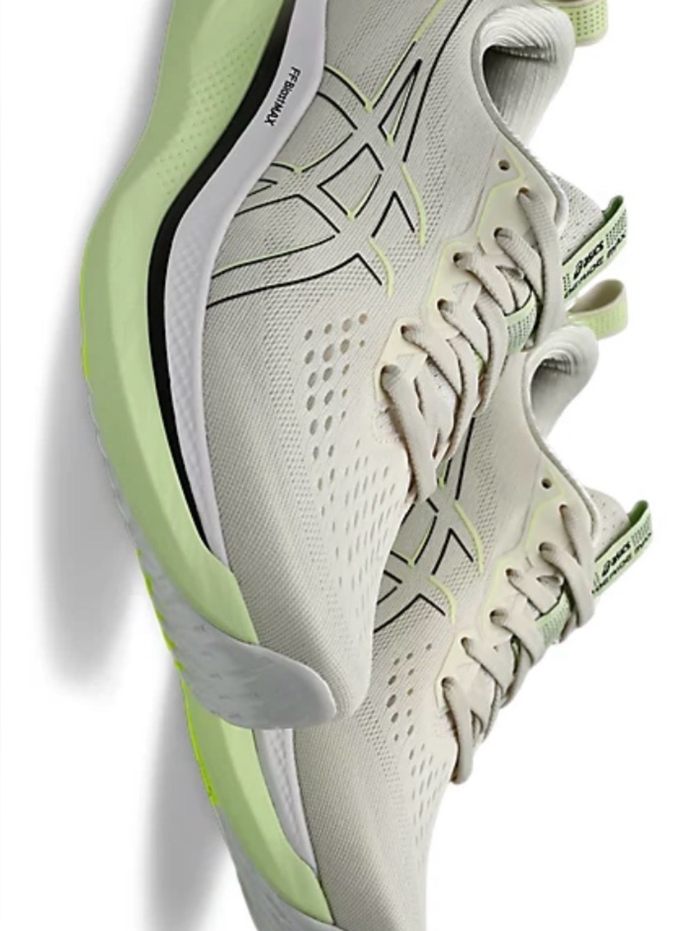 ASICS Women's Neutral Running Shoes in Cream and Light Green